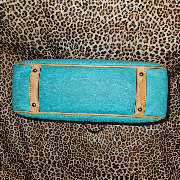 DOONEY & BOURKE Carley Daniela Sea Foam Blue Leather Satchel/Top Handle Bag - Picture 9 of 13